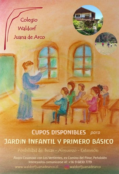 Cupos disponibles para Jardin infantil y Primero Básico en Colegio Waldorf Juana de Arco