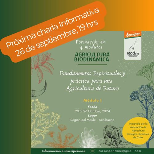 Charla informativa: Formación en Agricultura Biodinámica.