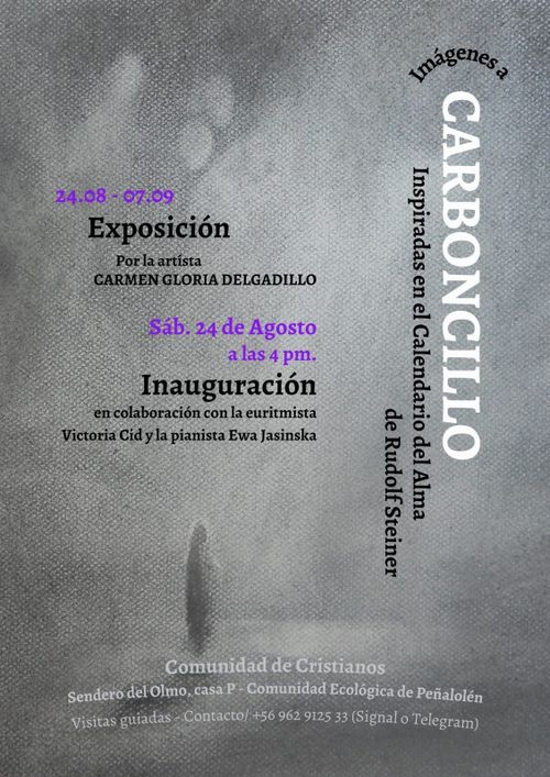 Exposición: "Imágenes en carboncillo, inspirados en el Calendario del Alma de R. Steiner"