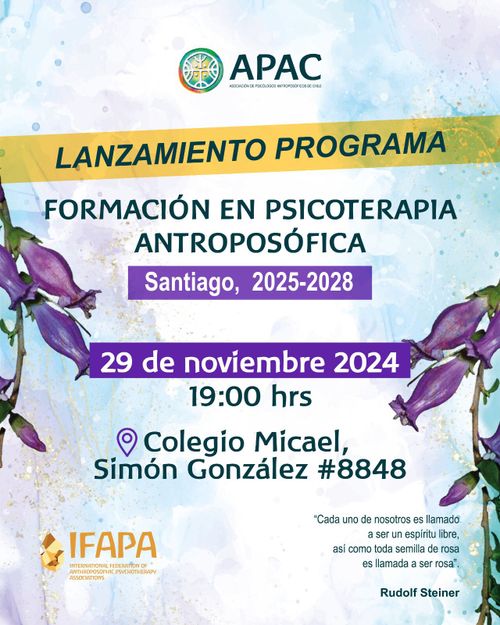 Lanzamiento programa de Psicoterapia Antroposófica 2025-2028