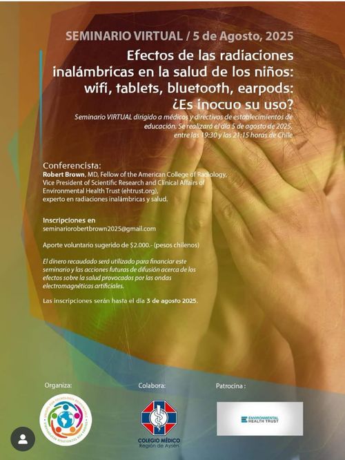 Seminario virtual: Efecto de las radiaciones inalámbricas en la salud de los niños