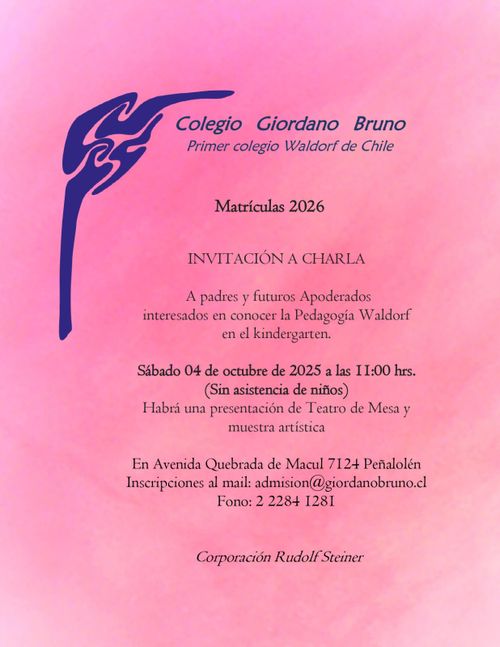 Charla para interesados en conocer la Pedagogía Waldorf