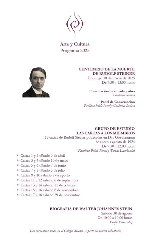 Centenario de la muerte de Rudolf Steiner: presentación de su vida y obra.