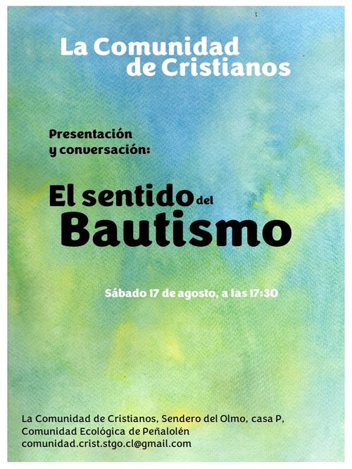 Conversación: El sentido del Bautismo