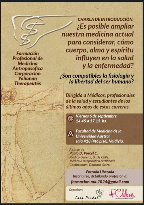 Charla: ¿Es posible ampliar nuestra medicina actual para considerar, cómo cuerpo, alma y espíritu influyen en la salud y en la enfermedad?