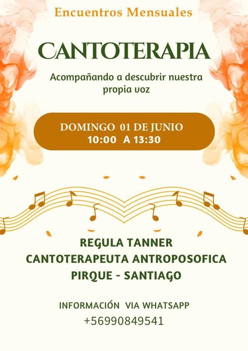 Encuentros mensuales de Cantoterapia
