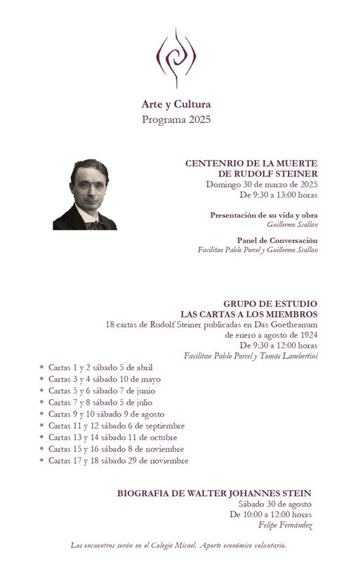 Centenario de la muerte de Rudolf Steiner: presentación de su vida y obra.