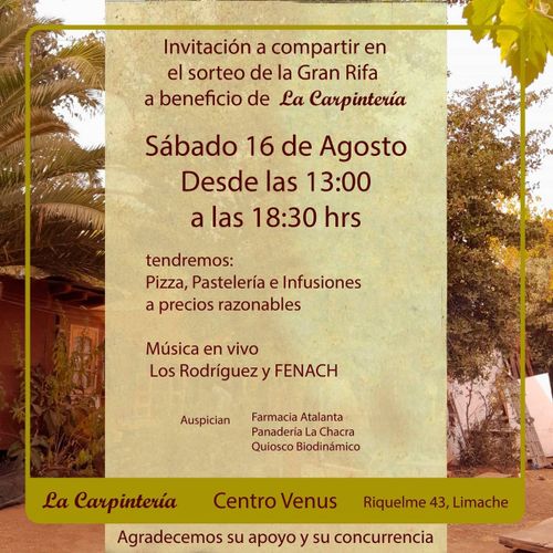 Sorteo de la Gran Rifa a beneficio de La Carpintería en Centro Venus