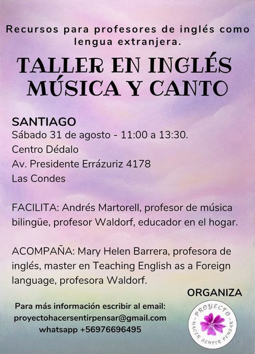 Taller en inglés, música y canto